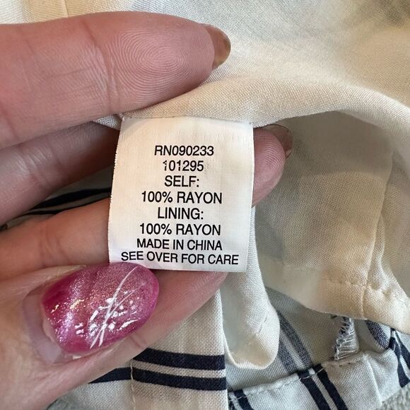 PacSun Lottie Moss Size Small Blue White Striped Nautical Preppy Crop Top - Picture 10 of 10